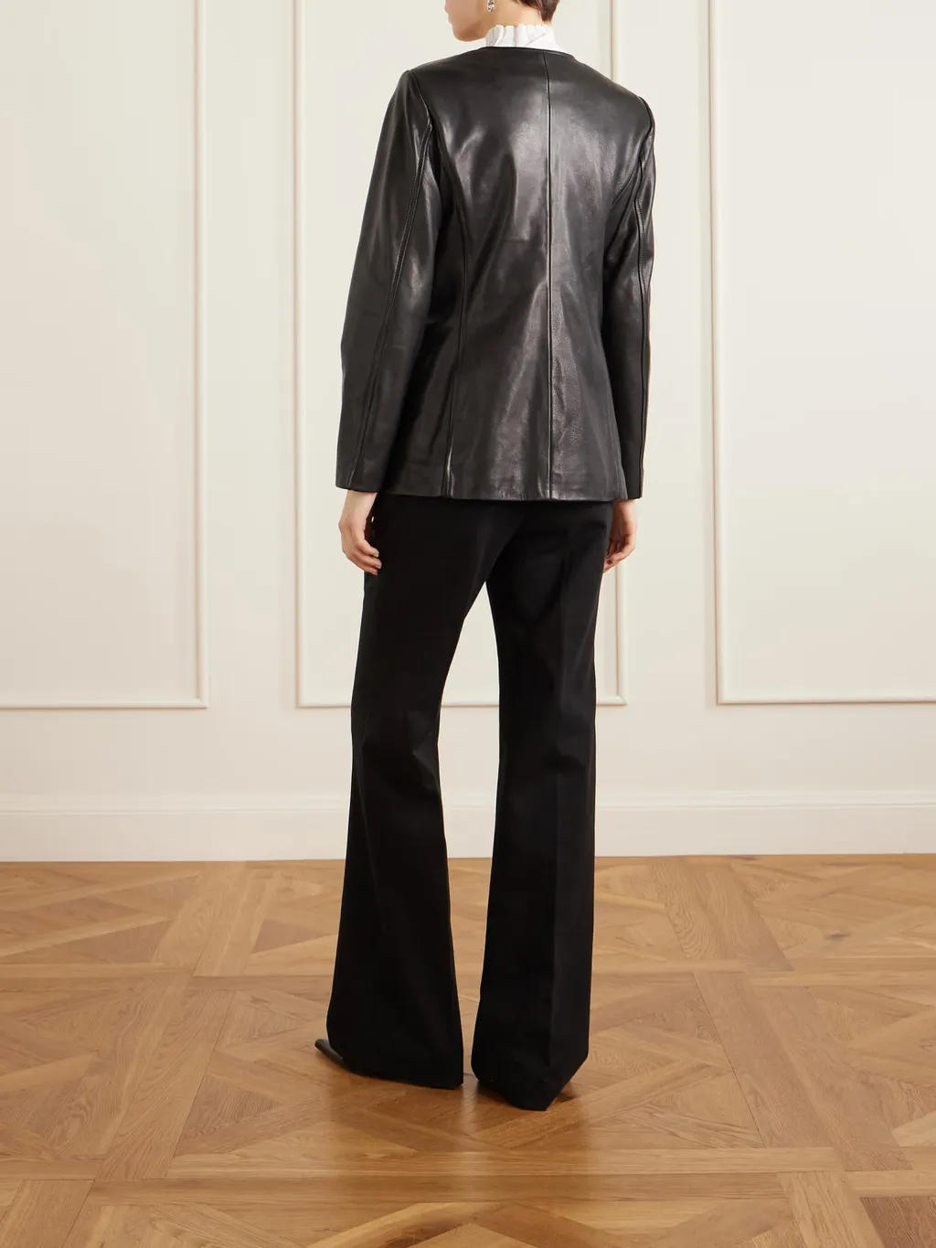 Maud Paneled Leather Jacket
