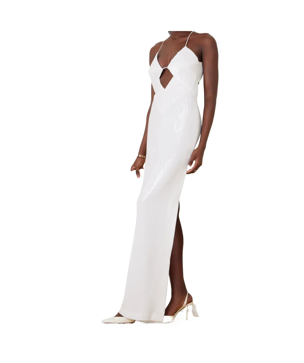 Kite Long Dress With Openwork Sequins