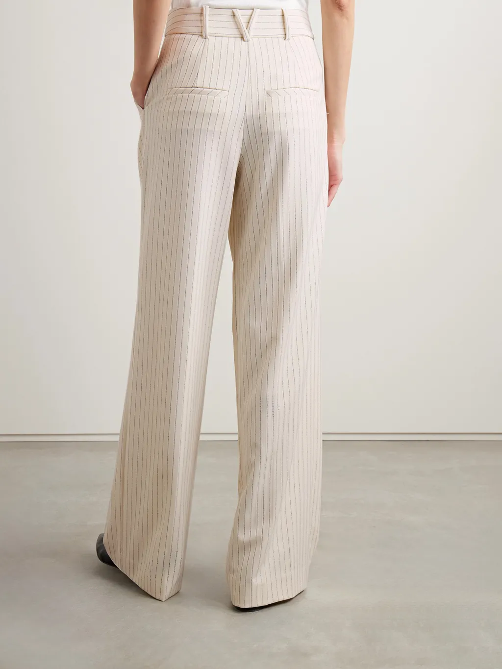 Jacquard Wide-Leg Casual Pants