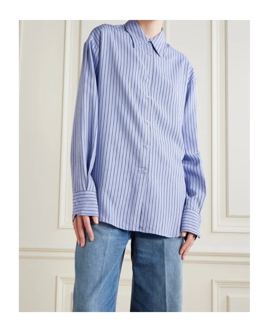 Peri Striped Lyocell-Blend Twill Shirt
