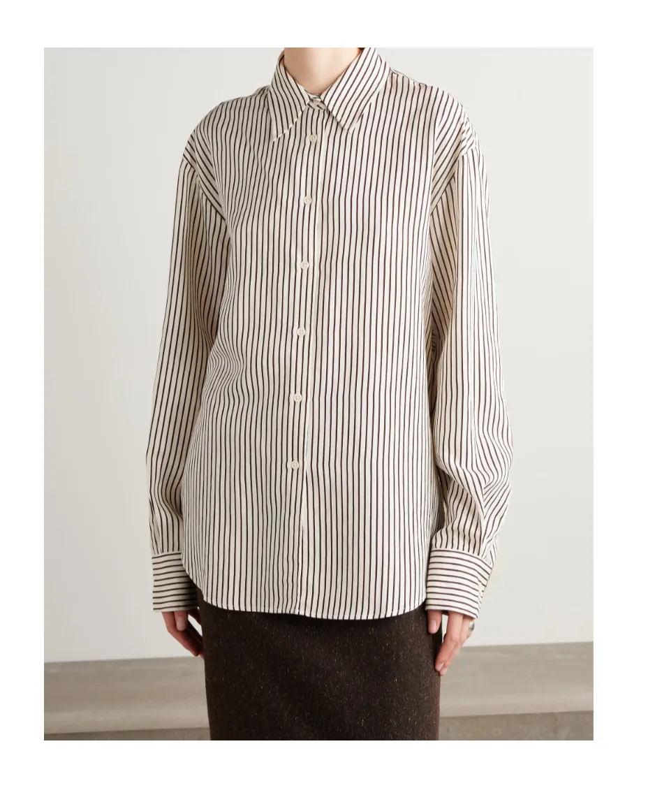 Peri Striped Lyocell-Blend Twill Shirt
