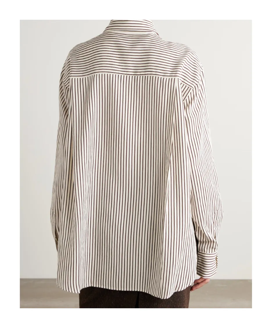 Peri Striped Lyocell-Blend Twill Shirt
