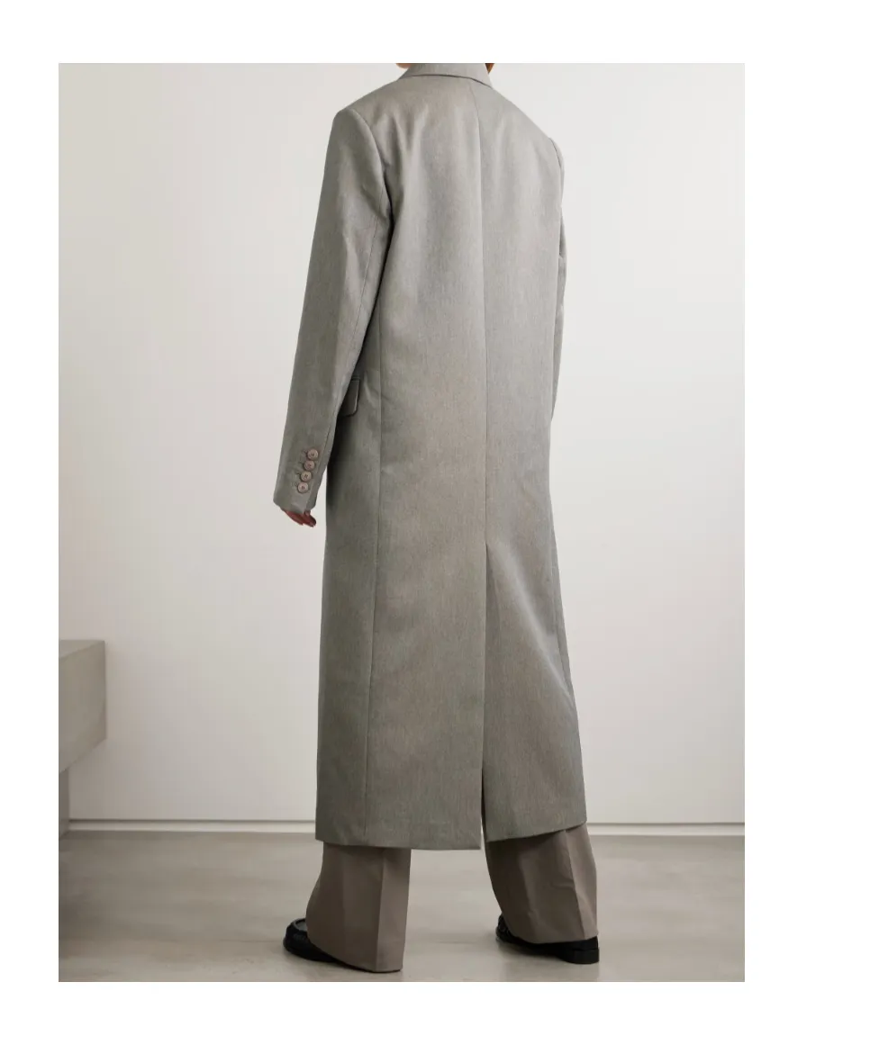 Jane Double-Breasted Twill Coat