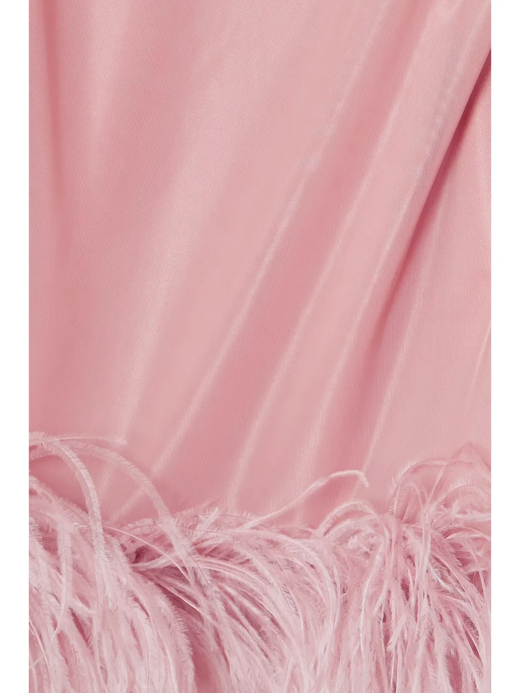 Luna Feather-Trim Draped Minidress