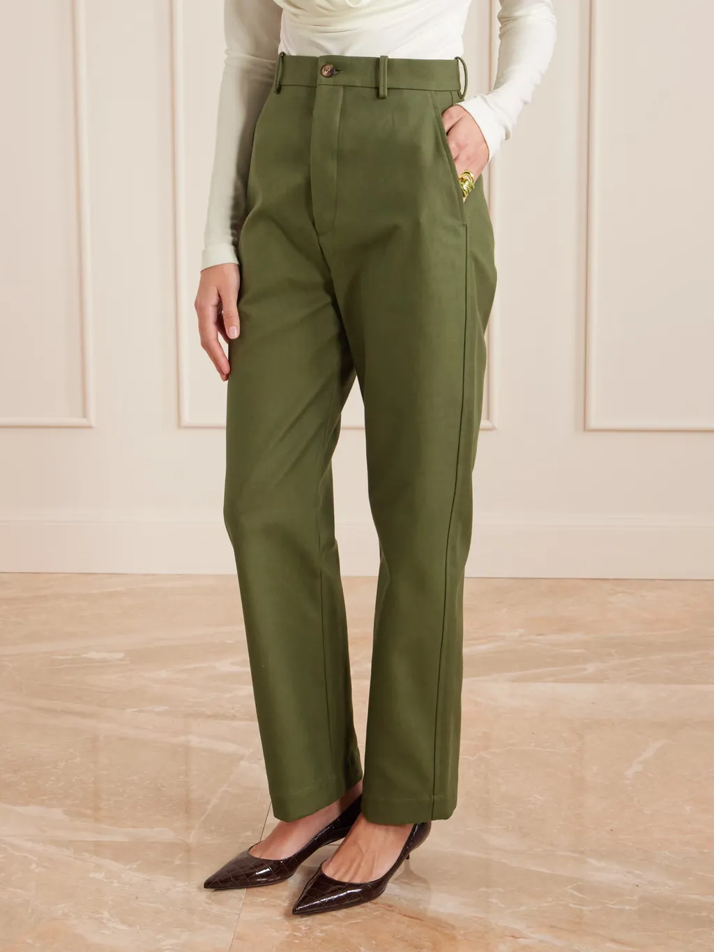 Casual Pants With Belt Loops