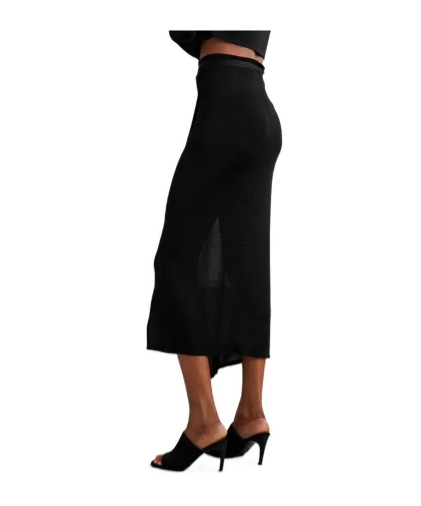 Alsen Knitted Midi Wrap Skirt