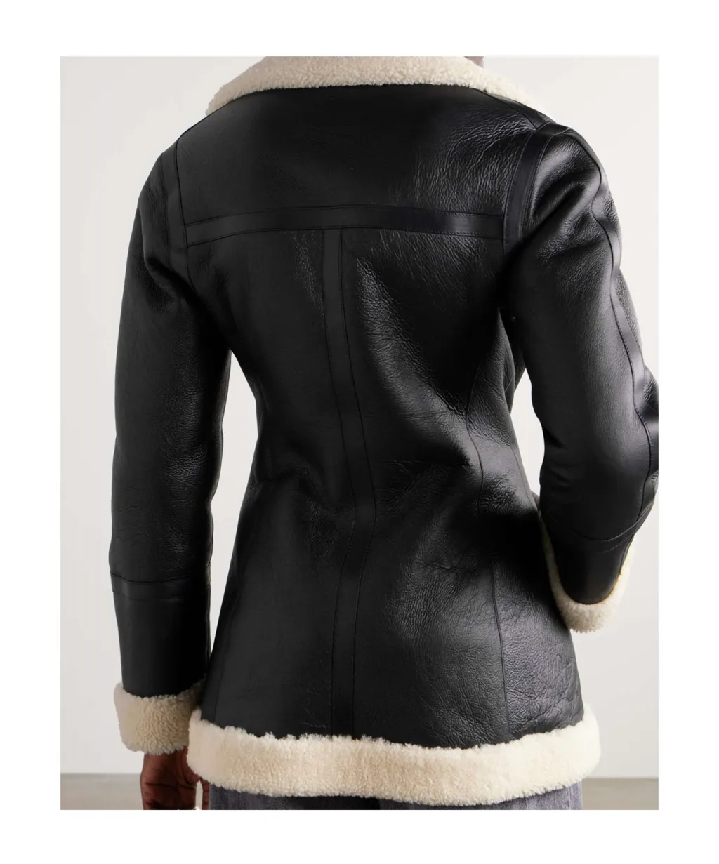 Double Breasted Leather Jacket