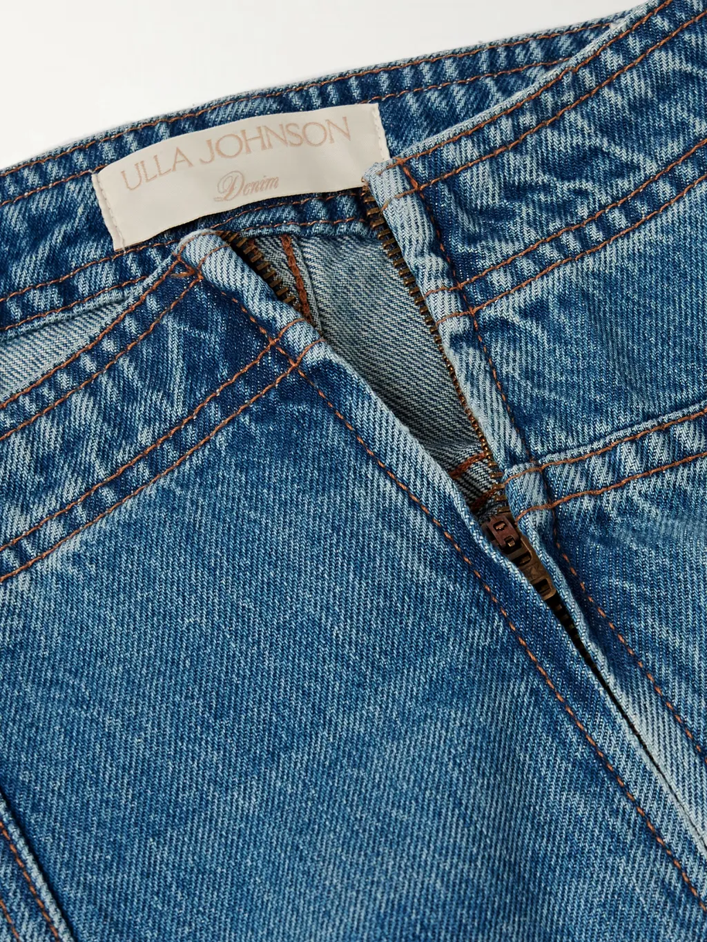 Patchwork High-Waisted Wide-Leg Jeans