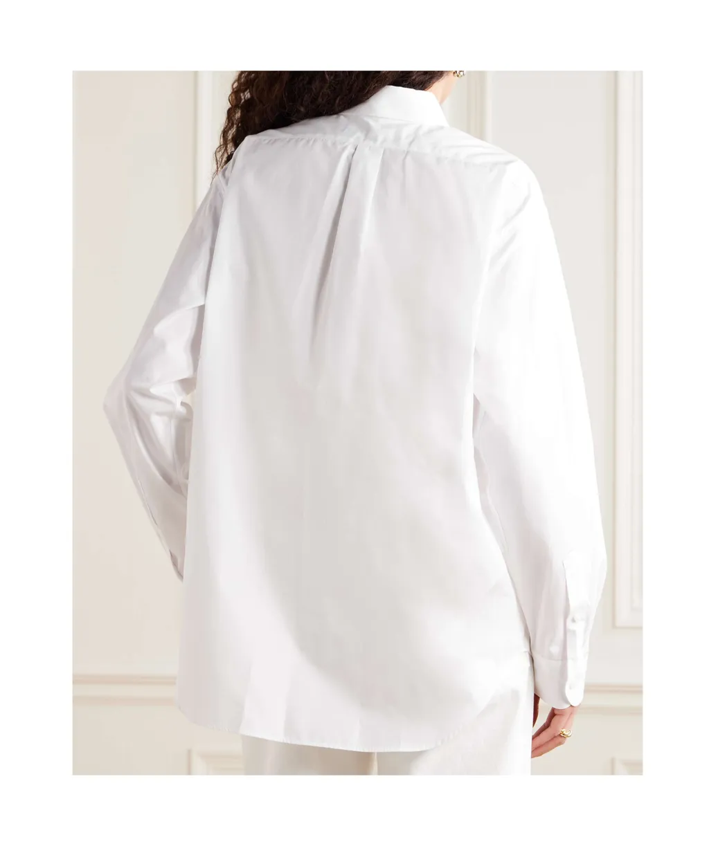 Damien Embroidered Cotton-Poplin Shirt