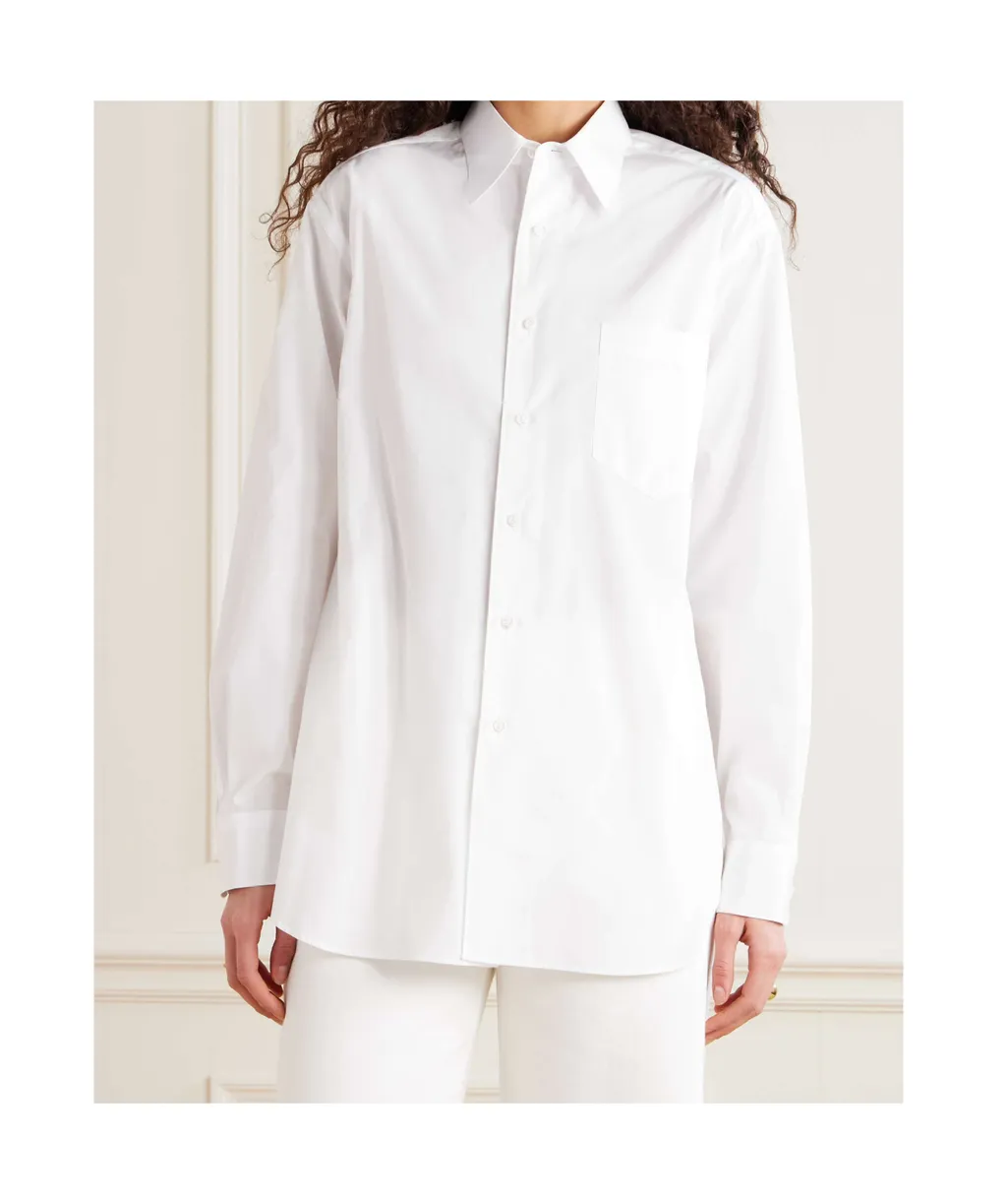 Damien Embroidered Cotton-Poplin Shirt