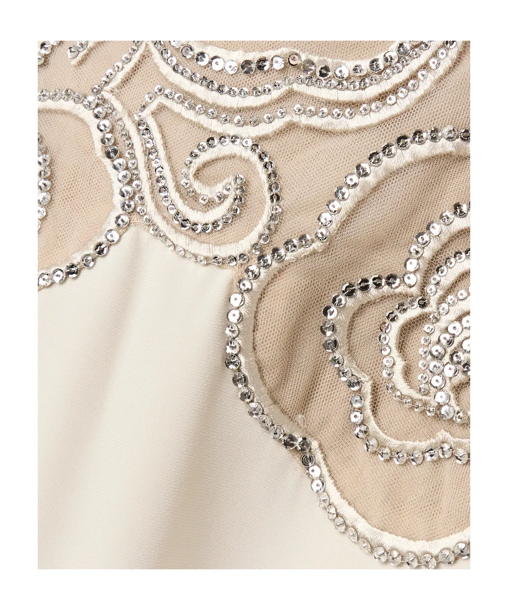 Crystal-Embellished Tulle And Faille Gown