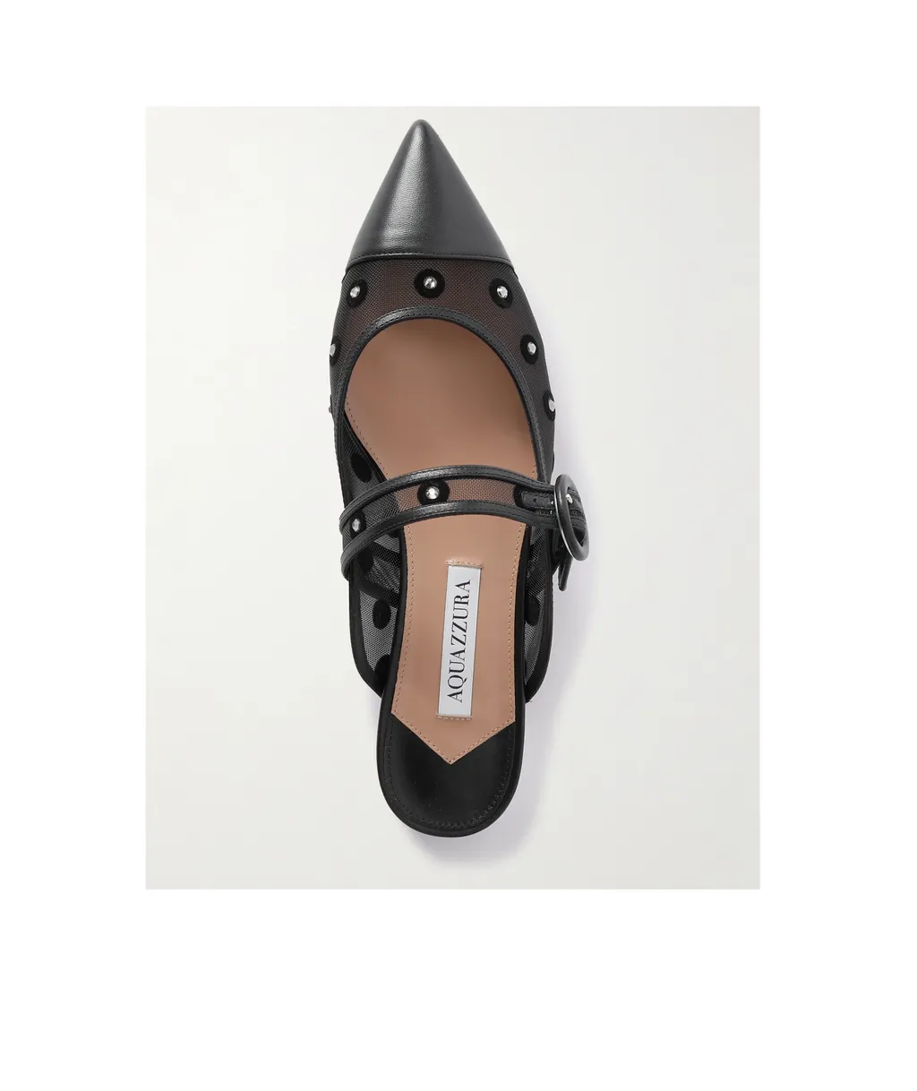 Crystal-Embellished Mules