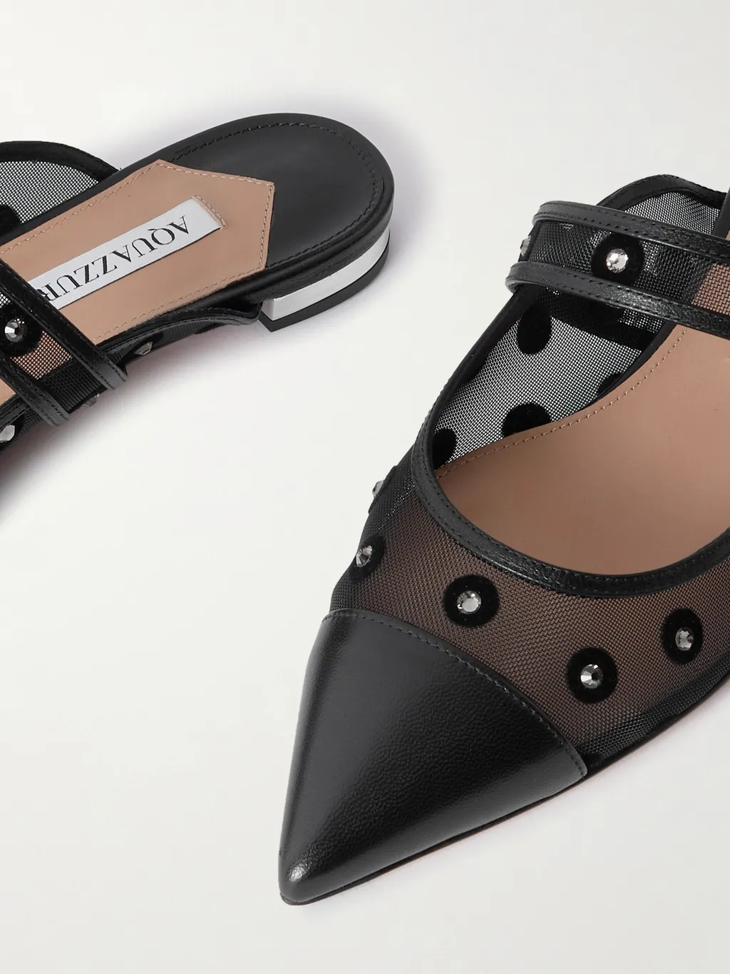 Crystal-Embellished Mules
