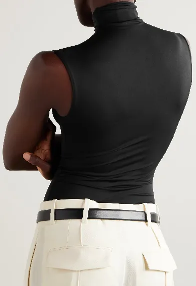 Stretch Knit Turtleneck Bodysuit