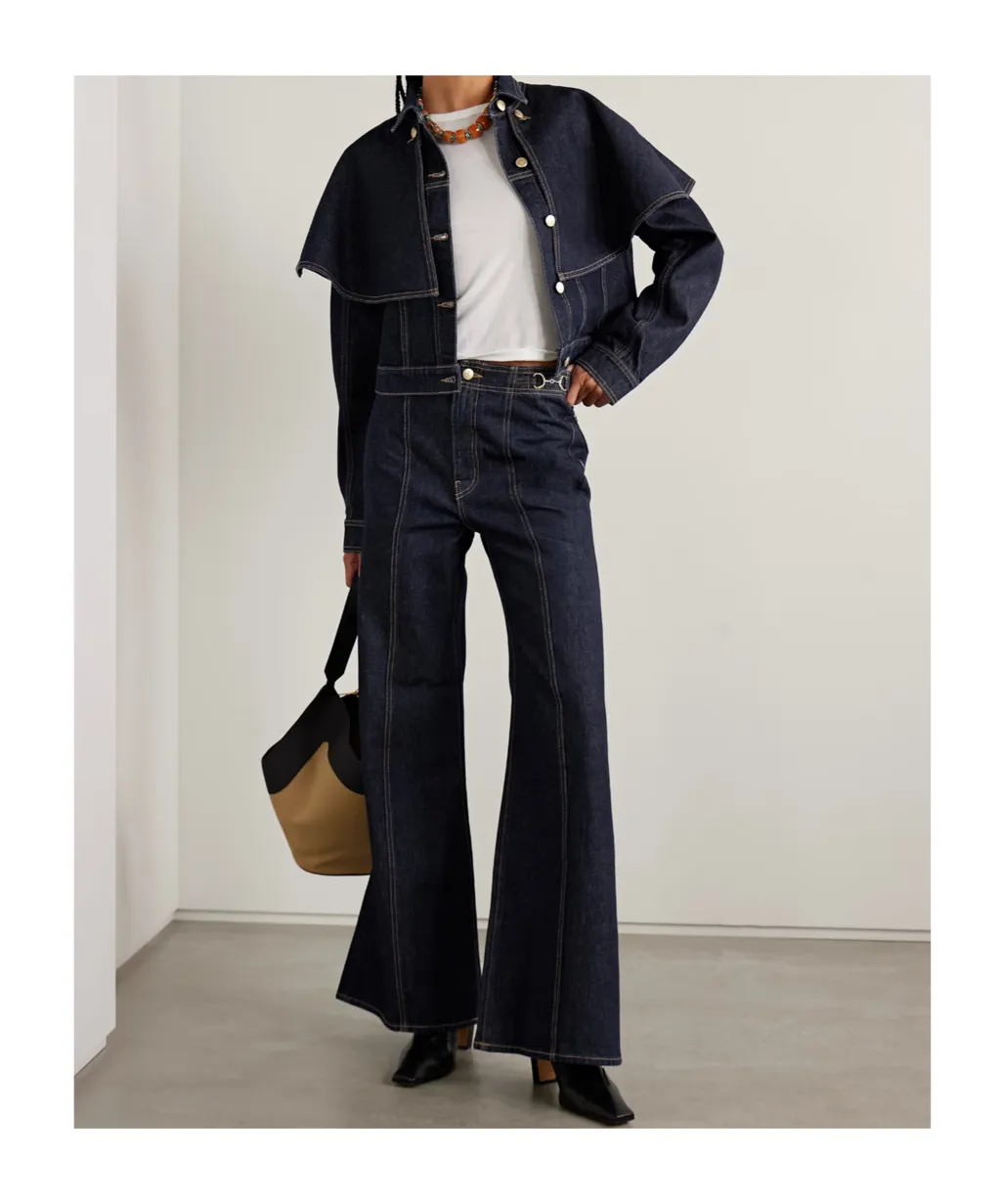 High-Waisted Flared Jeans
