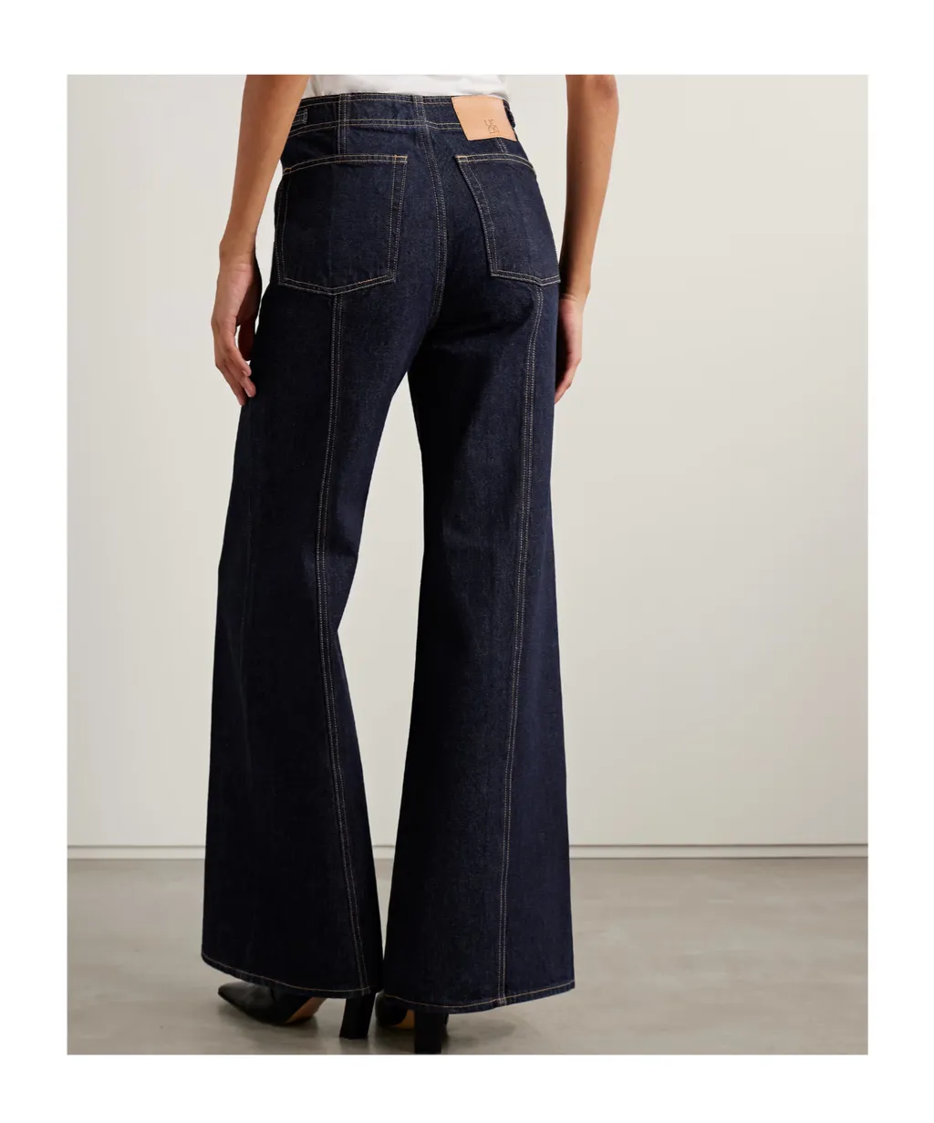 High-Waisted Flared Jeans
