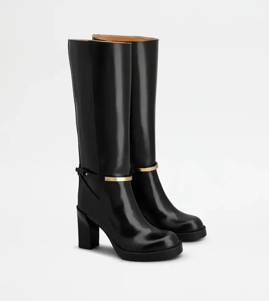80Mm Leather Boots