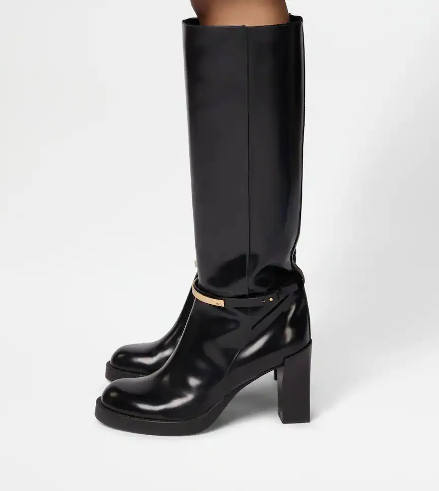 80Mm Leather Boots