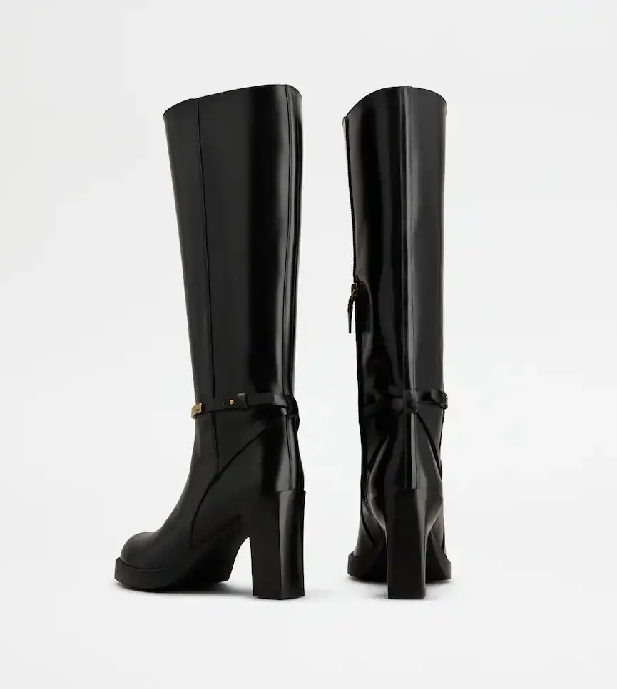 80Mm Leather Boots