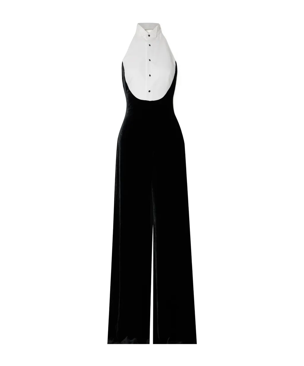 Illeana Two-Tone And Halterneck Jumpsuit