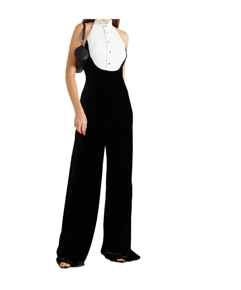 Illeana Two-Tone And Halterneck Jumpsuit