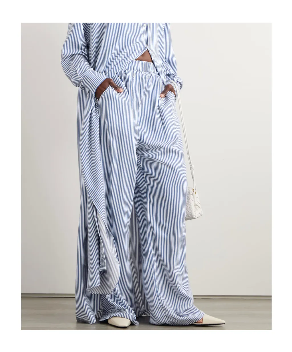 Mirca Striped Wide-Leg Pants