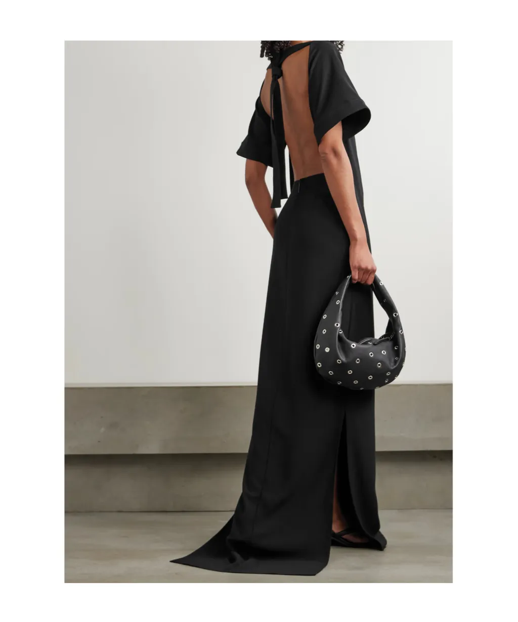 Clelia Open-Back Crepe Gown