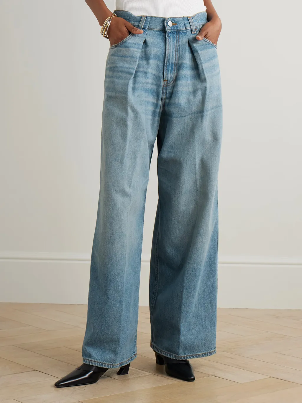 Candy Pleated Boyfriend Jeans