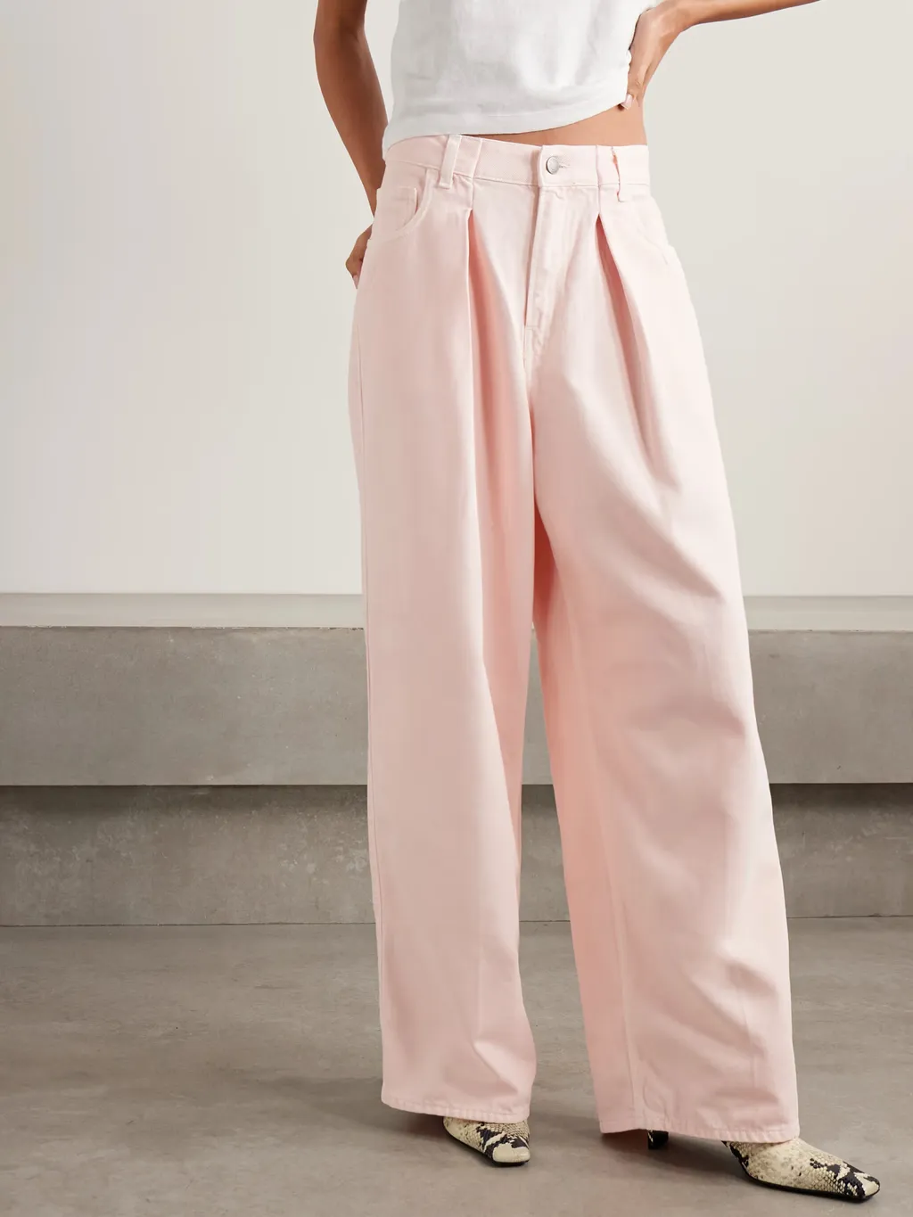 Candy Pleated Boyfriend Jeans