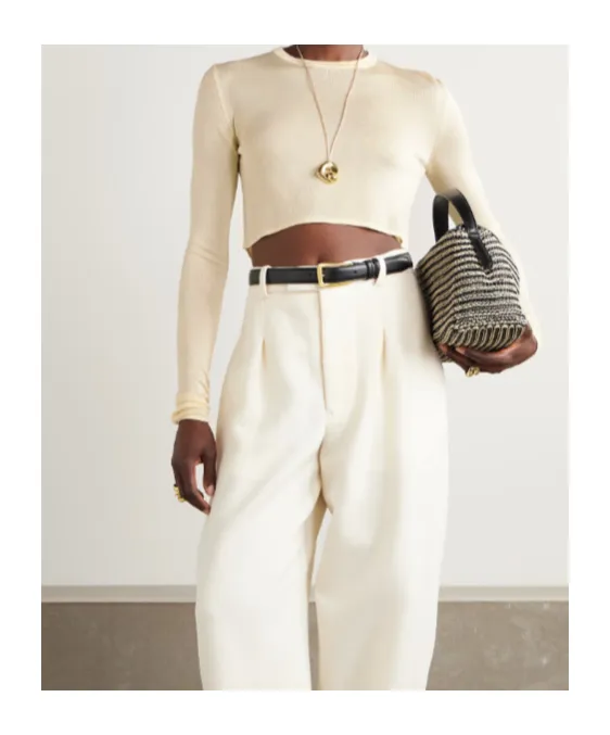 Kazel Cropped Knitted Top