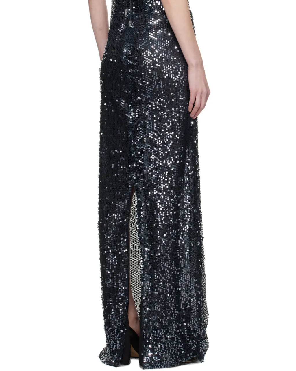 Eima Sequined Tulle Halterneck Gown
