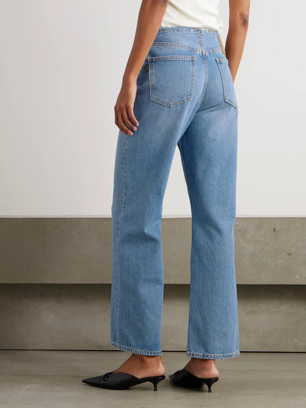 Korea Wb Distressed Boyfriend Jeans