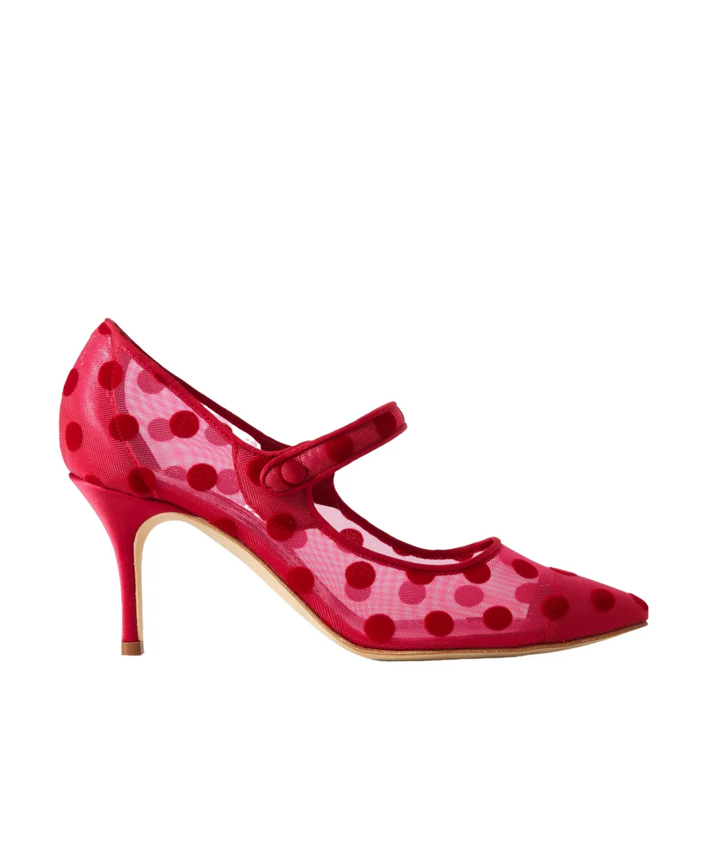 Campari Satin Trim Mary Jane High Heels Single-Layer Shoes