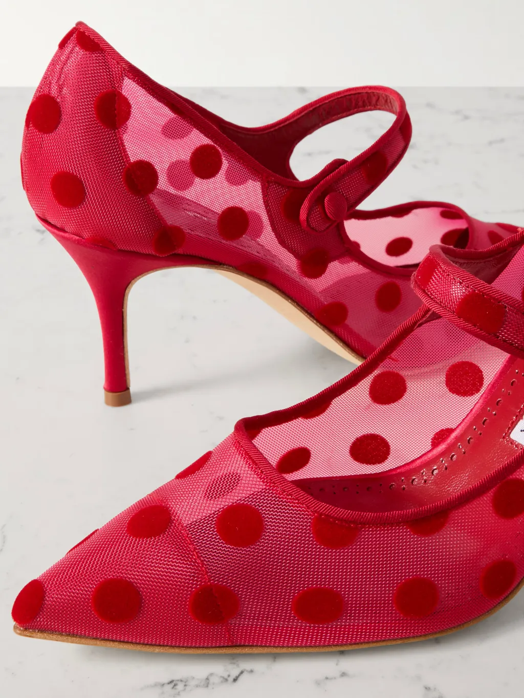 Campari Satin Trim Mary Jane High Heels Single-Layer Shoes