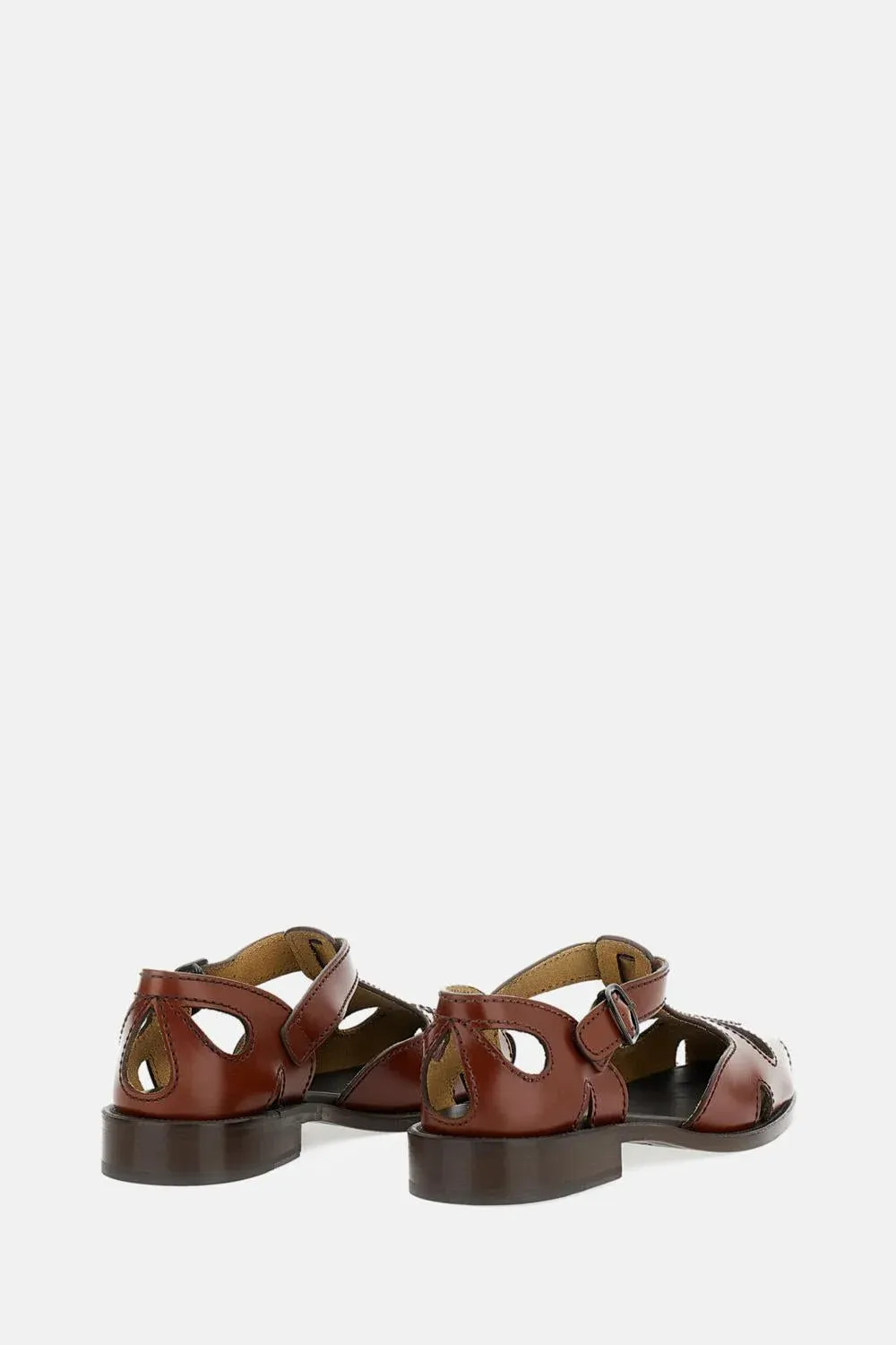 Hereu Cut-Out Leather Flat Shoes