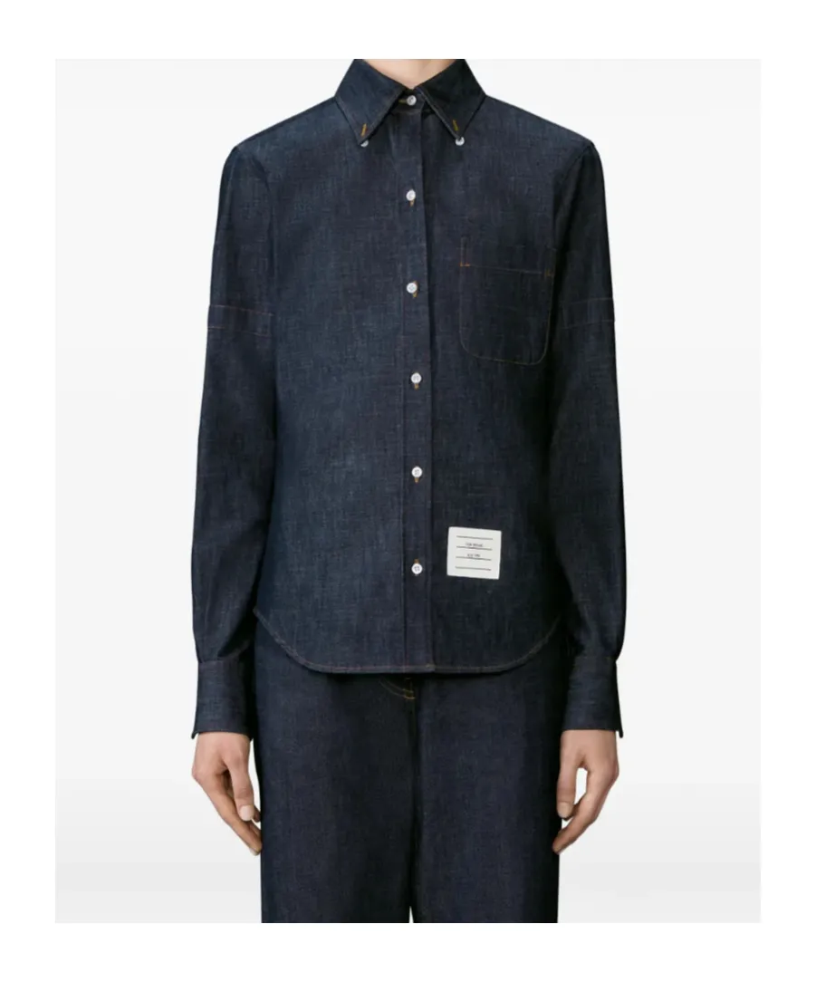 Thom Browne Long-Sleeved Denim Shirt