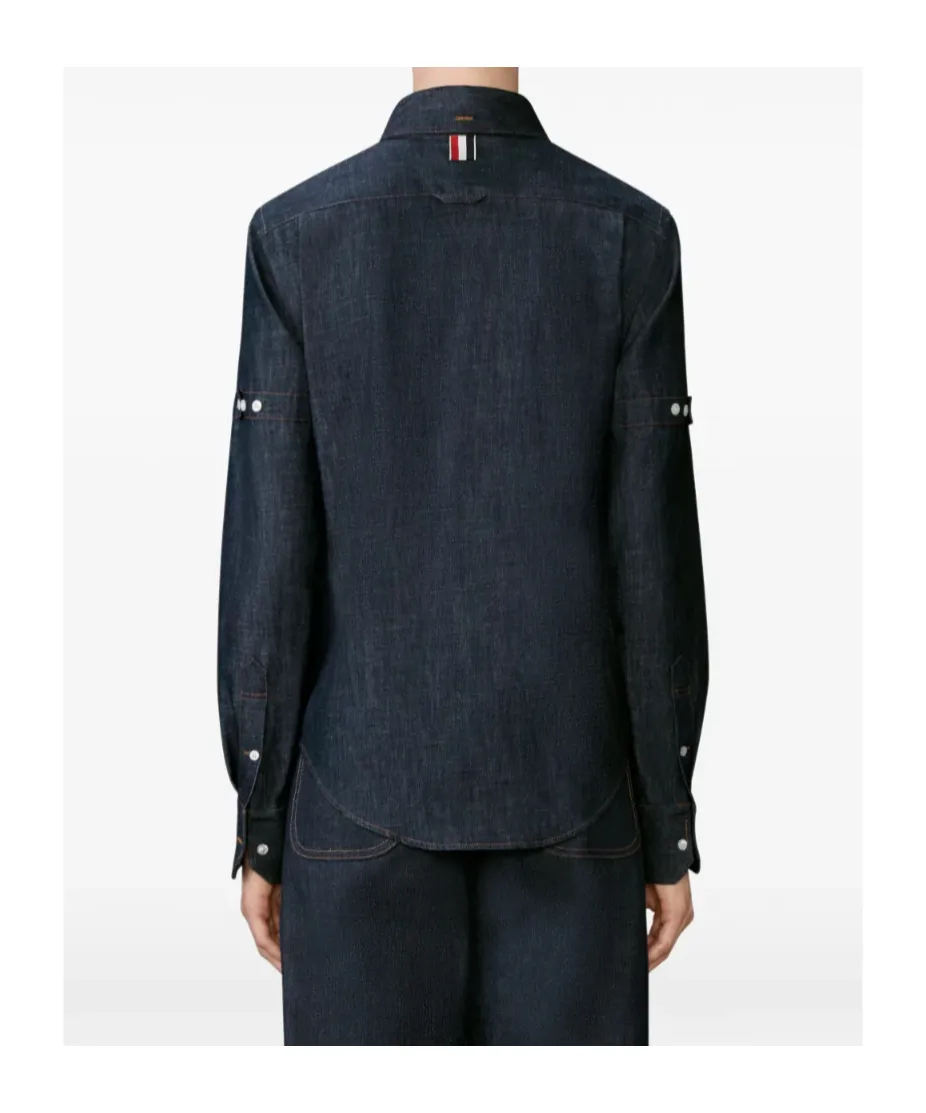 Thom Browne Long-Sleeved Denim Shirt