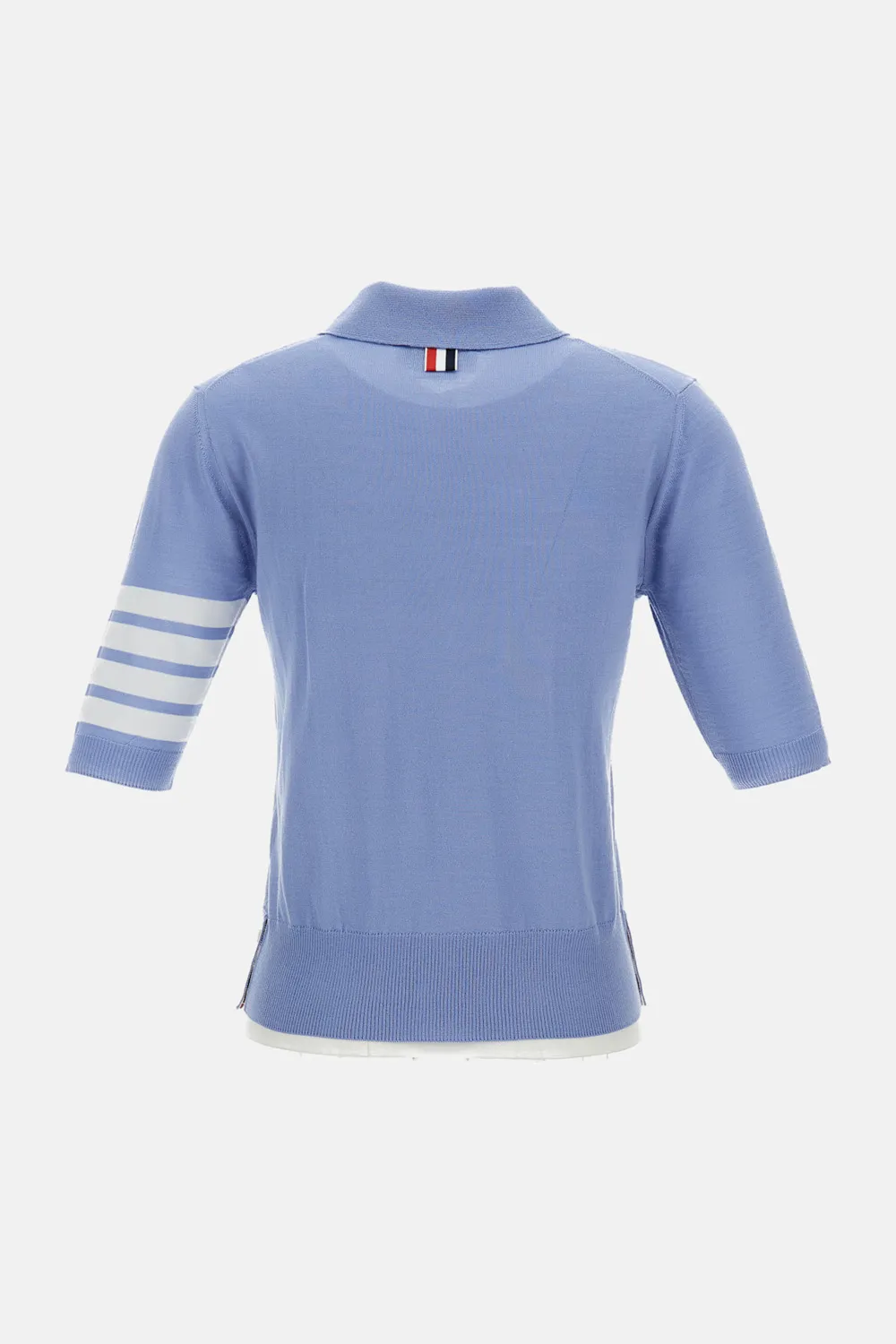 Thom Browne 4-Bar Button Detailed Short-Sleeved Polo Shirt