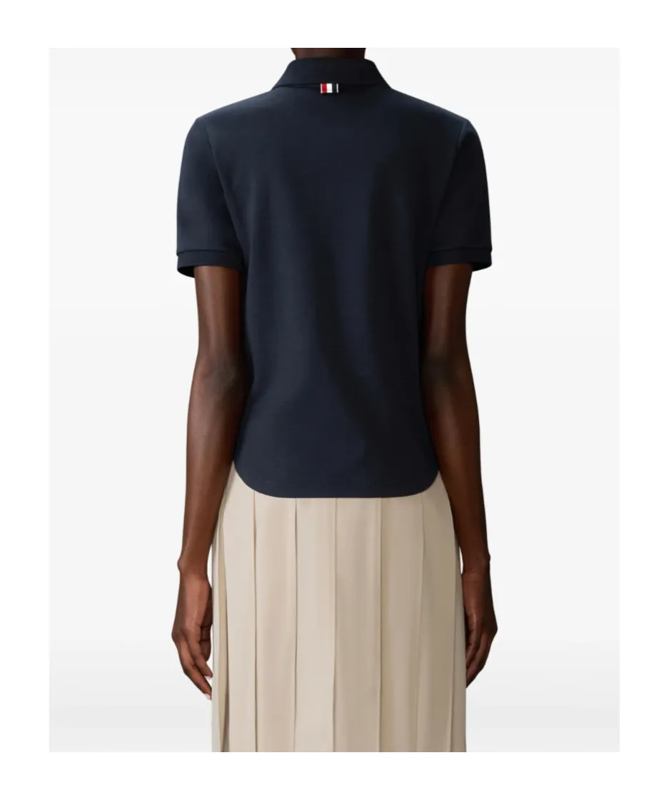 Thom Browne Logo Patch Short-Sleeved Shirt