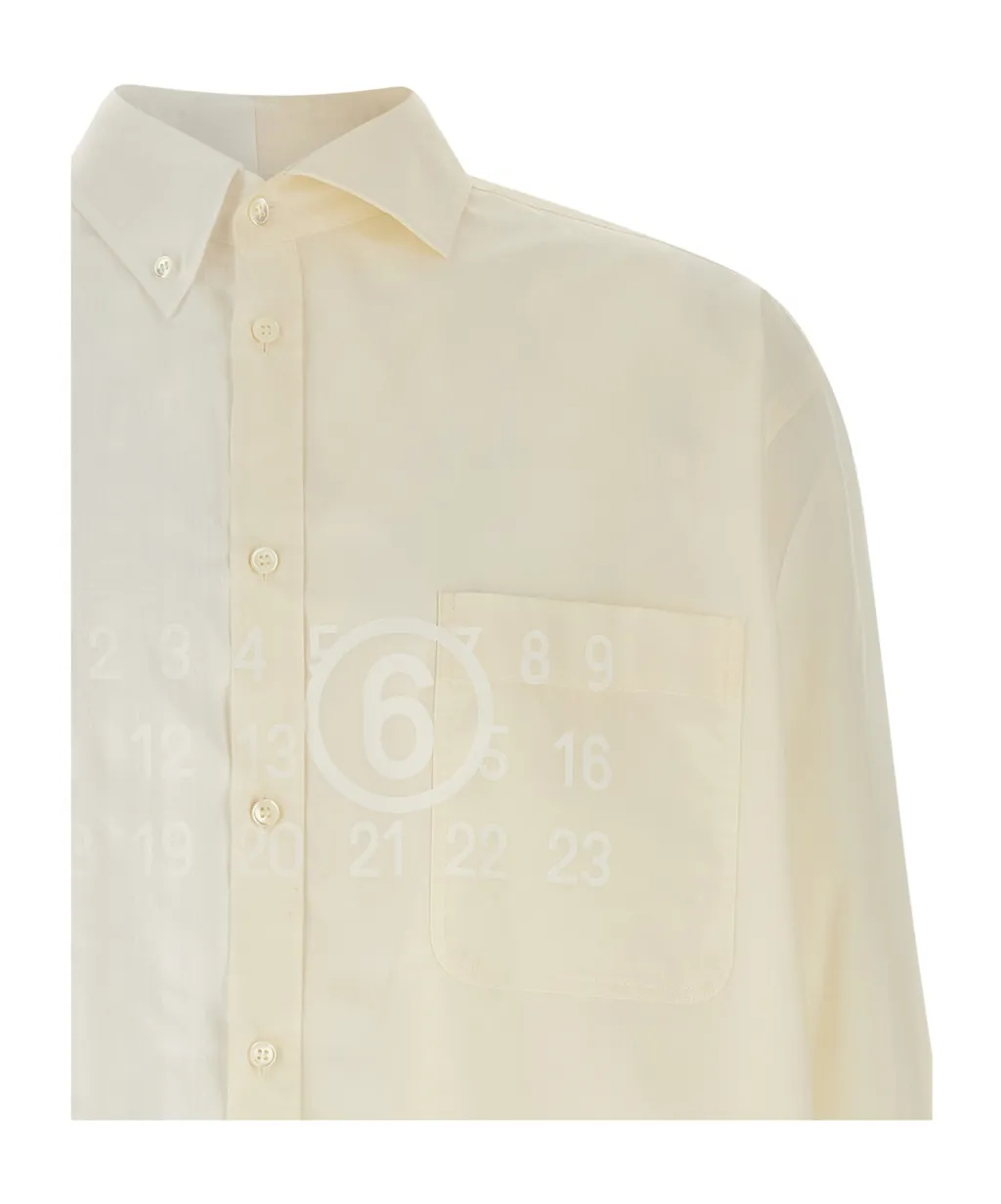 Mm6 Maison Margiela Two-Tone Poplin Shirt