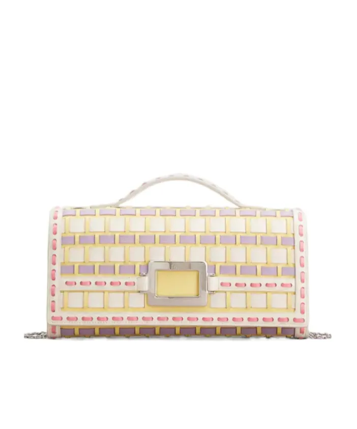 Belle Vivier Clutch In Leather