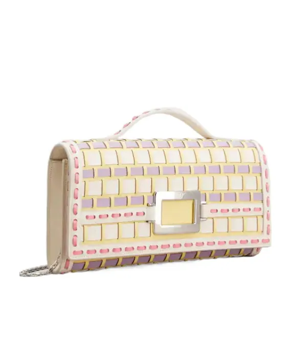 Belle Vivier Clutch In Leather