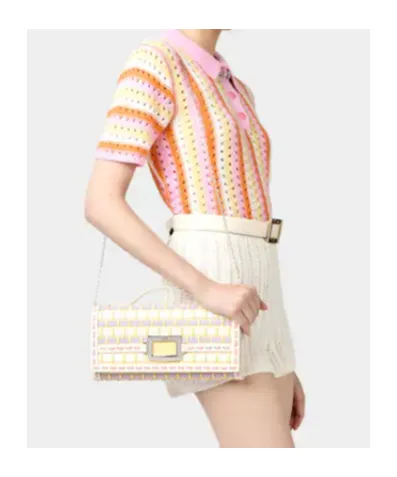 Belle Vivier Clutch In Leather