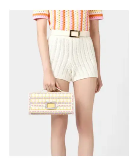 Belle Vivier Clutch In Leather