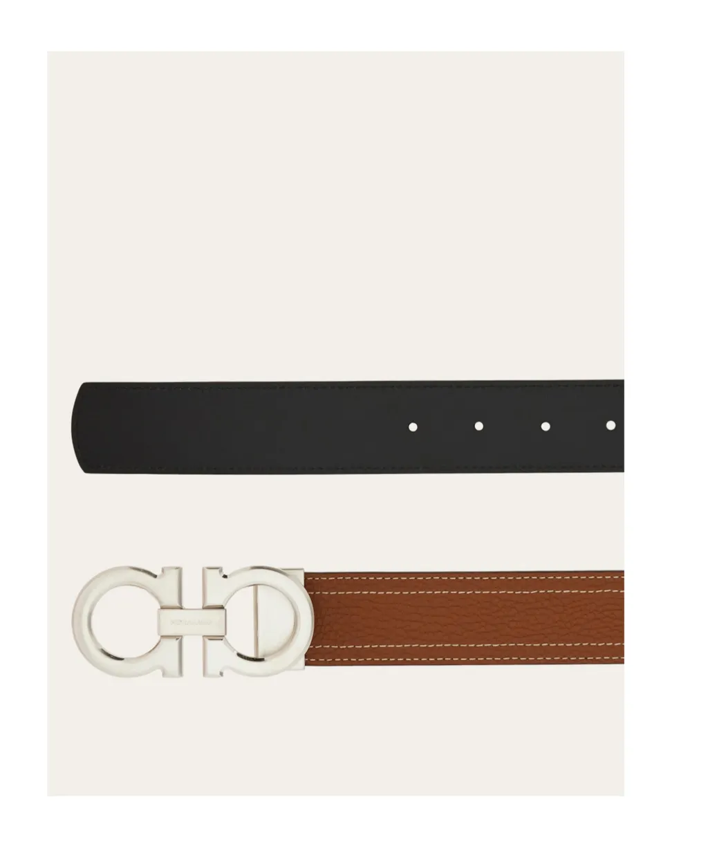 Reversible And Adjustable Gancini Belt