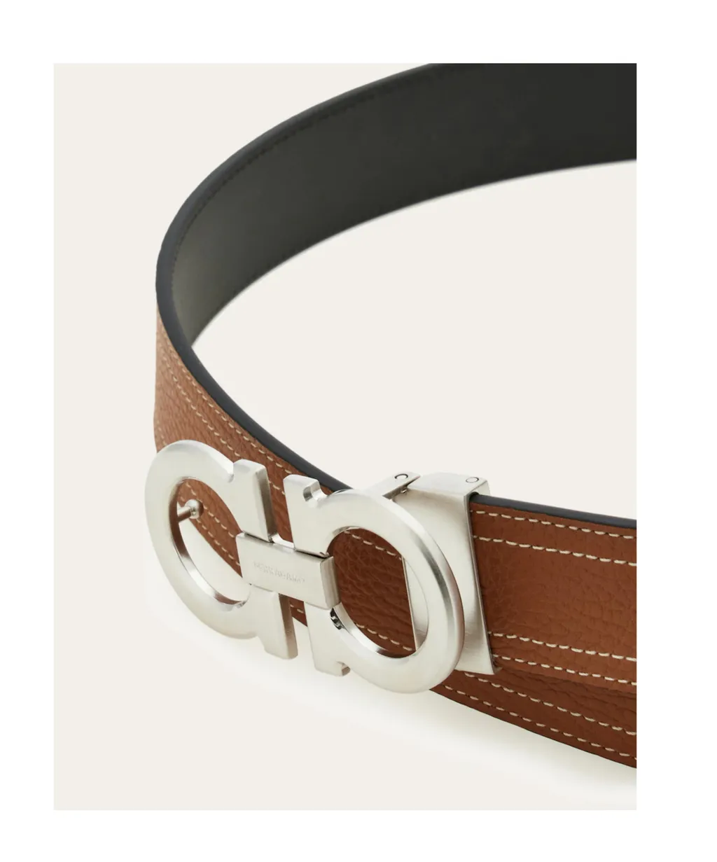 Reversible And Adjustable Gancini Belt