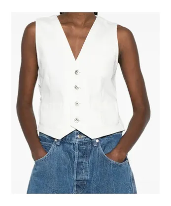 Buttoned Drawstring Waistcoat