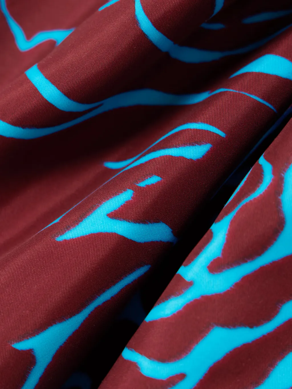 Printed Crepe Straight-Leg Casual Pants