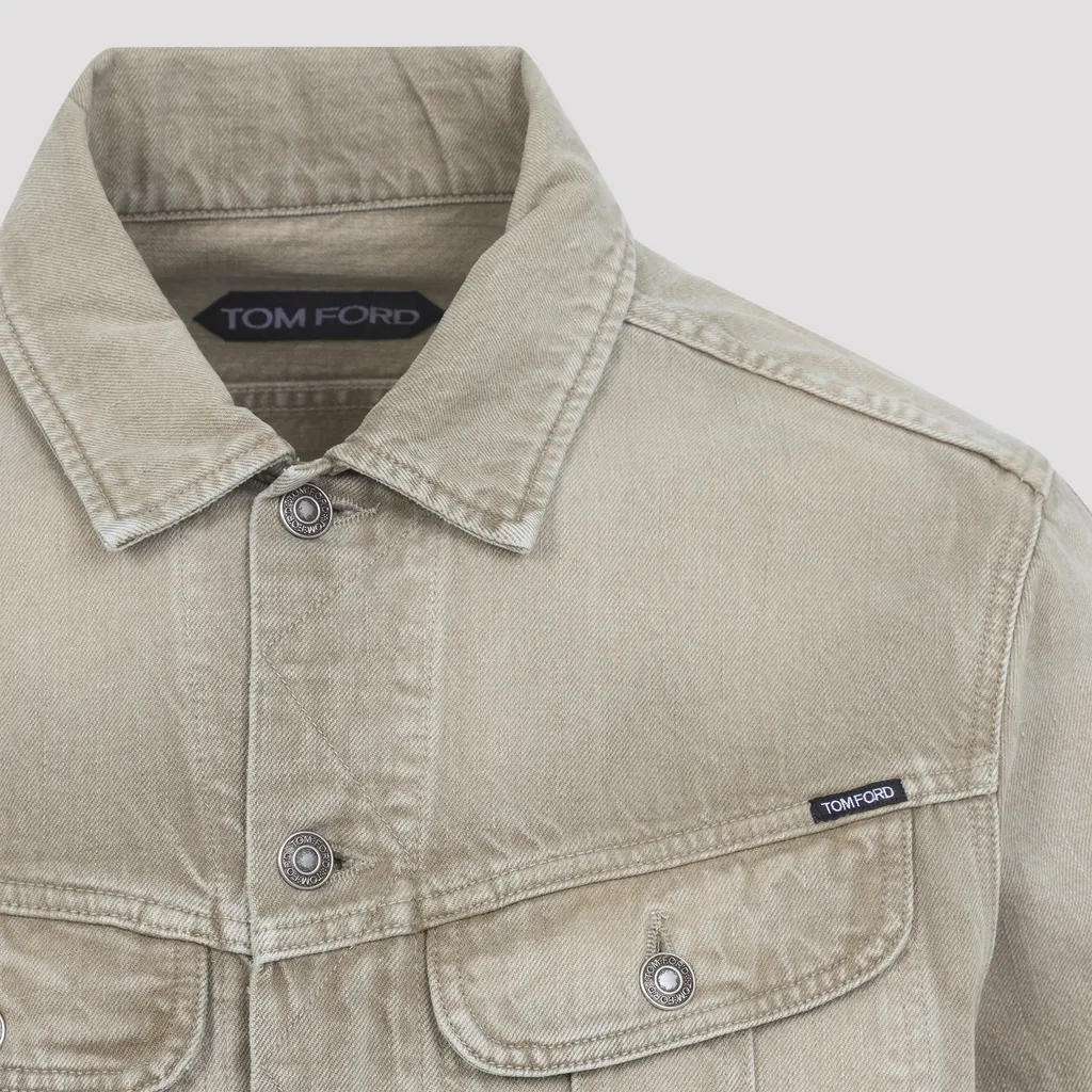 Tom Ford Used-Effect Denim Jacket