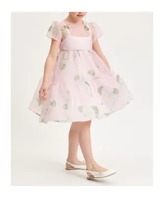 Monnalisa Organza Flower Dress